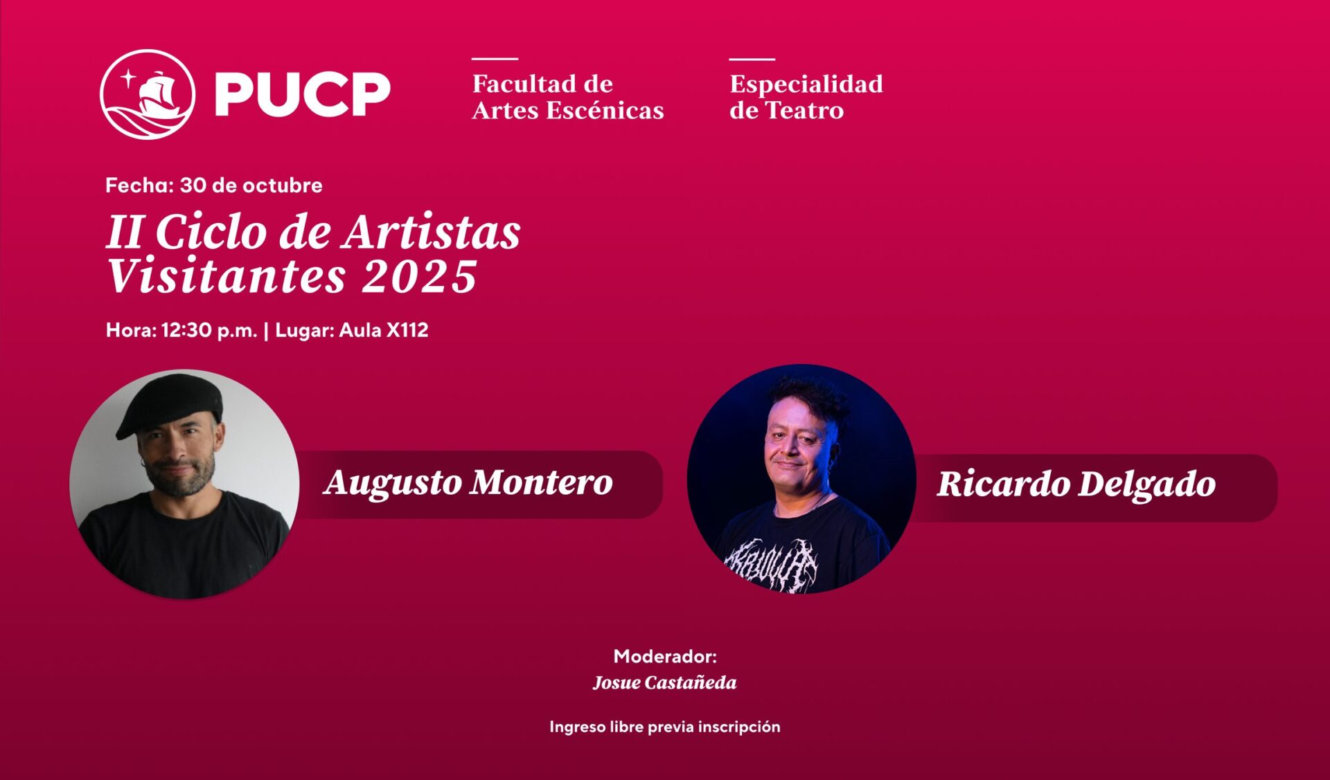 II Ciclo de Artistas Visitantes 2025 – Ricardo Delgado y Augusto Montero