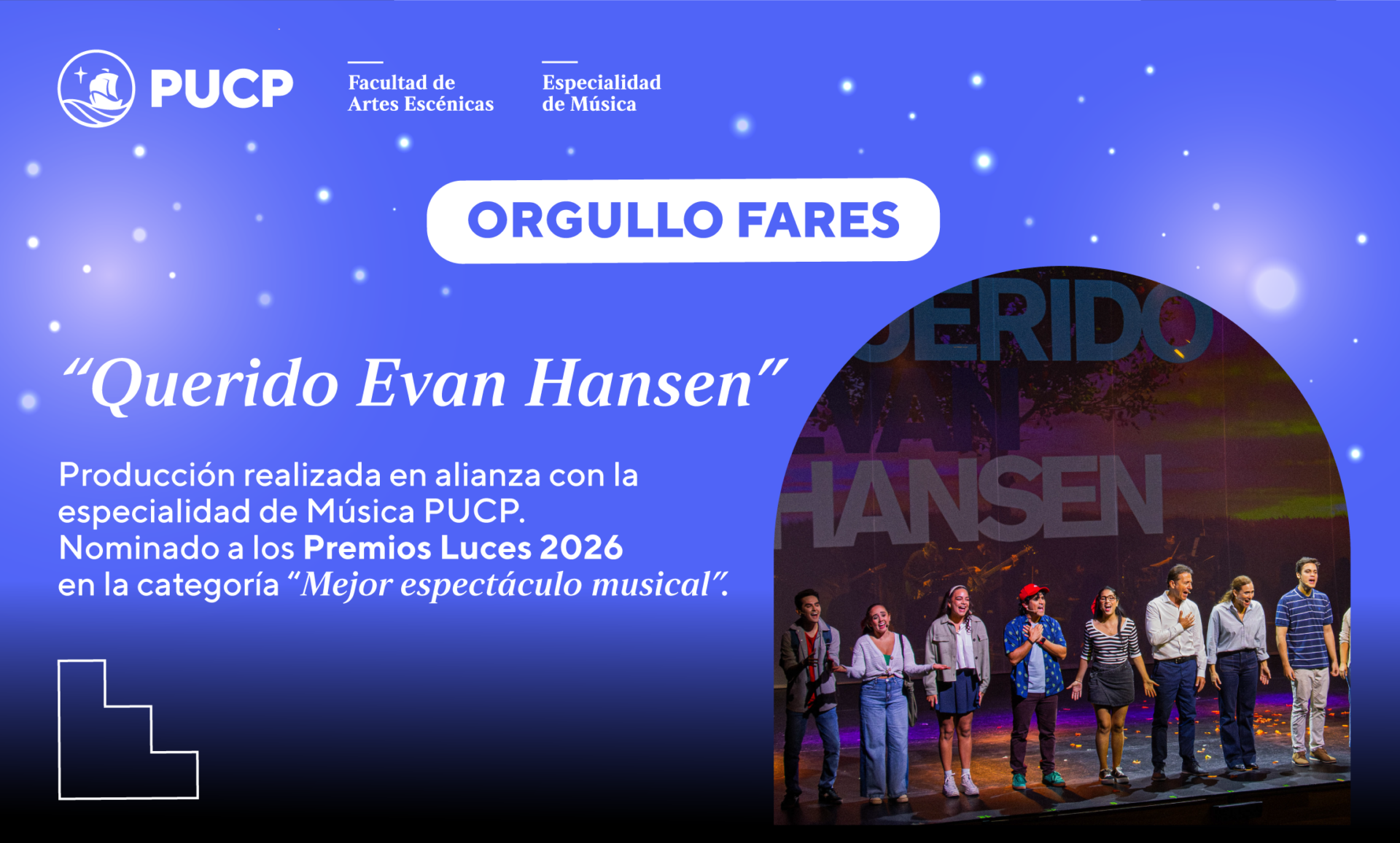 Musical Querido Evan Hansen nominado a los Premios Luces 2026
