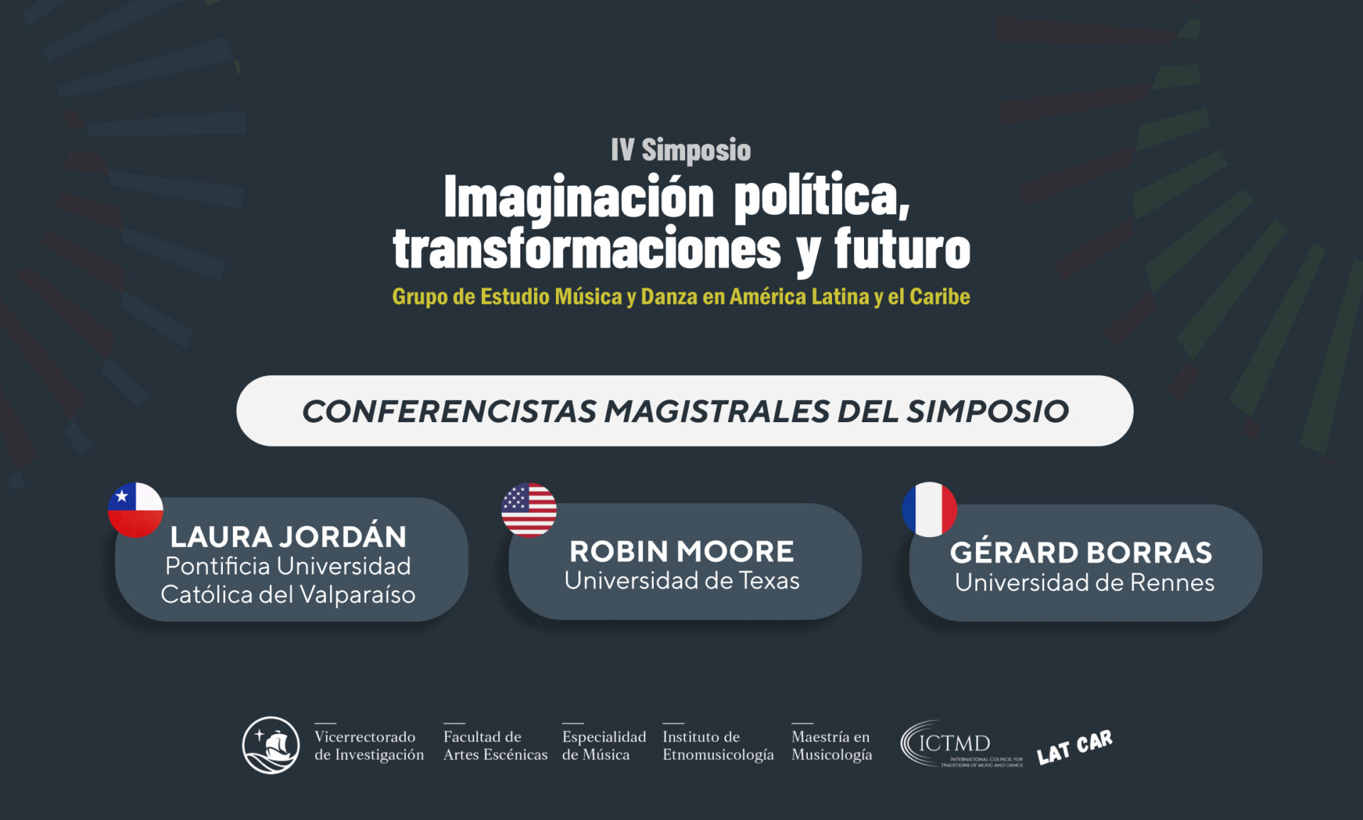 Conferencistas magistrales del IV Simposio “Imaginación política, transformaciones y futuro”.
