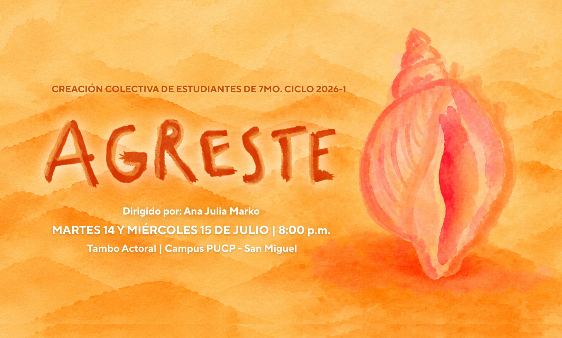 La Especialidad de Teatro presentó la creación escénica Agreste