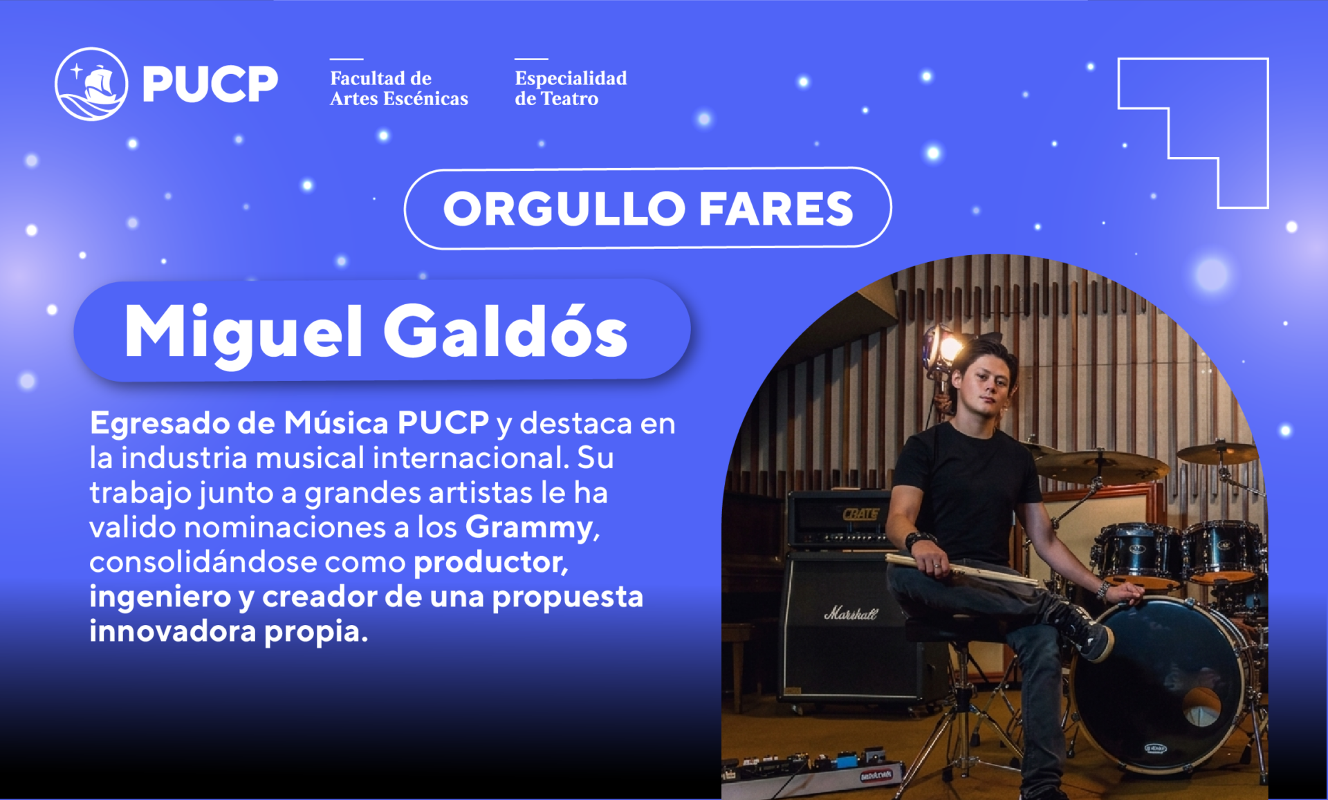 Miguel Galdós: del aula a los escenarios más importantes de la música latina